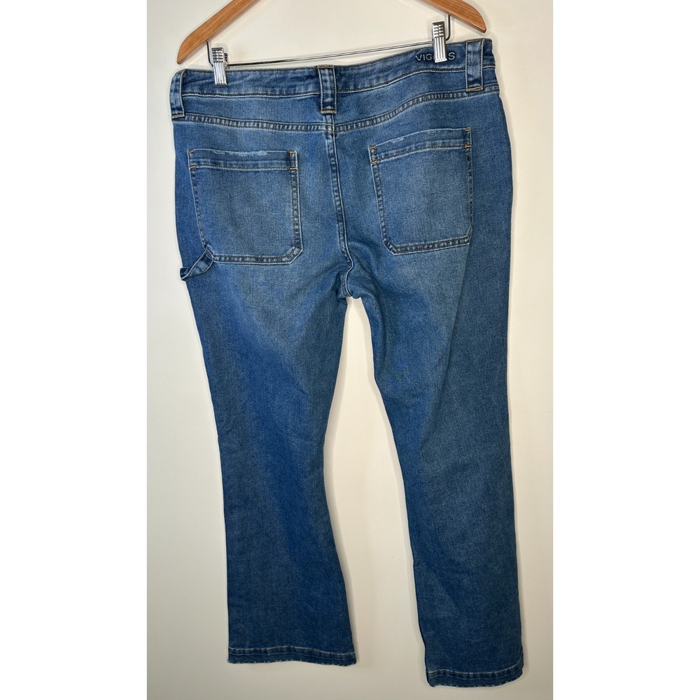 VIGOSS Carpenter Boot Cut Blue Jeans Women's Size 31 Mid Rise Utility Denim EUC - Picture 11 of 14